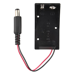 Hengjiaan 9V Battery Holder Box Case w/ Plug for Arduino - Black