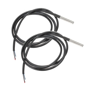 Hengjiaan 2PCS DS18B20 Waterproof Temperature Sensors Transducer