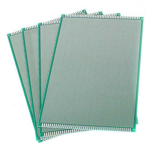 20 x 30CM Universal Single-sided PCS Roadboards (4Pcs)- Green + Silver