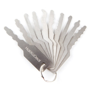 HakkaDeal H-103 10-Piece Unlocking Tools Lock Picks for Car - Silver