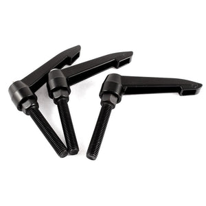 M6 x 50 3PCS Adjustable Locking Thread Handle Knobs - Black