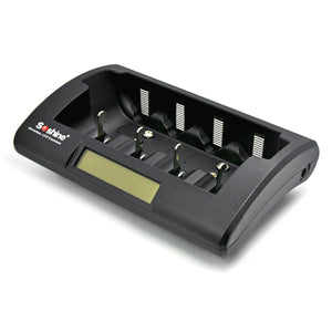Soshine LCD Intelligent Ni-MH AA, AAA, C, D Battery Charger - Black