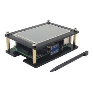 Geekworm Acrylic Case with 3.5" HDMI Touch Screen Set for Raspberry Pi