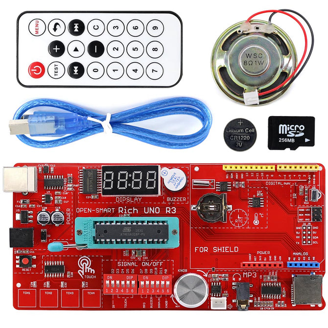 OPEN-SMART UNO R3 Atmega328P Development Board Kit for Arduino