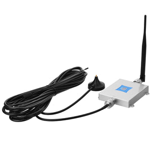 2G 3G 4G Cell Phone Signal Booster with 0.6inch LCD - Silver (EU Plug)