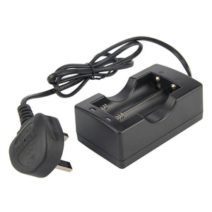 UltraFire 18650 Battery Dual-Charger - Black (UK Plug)