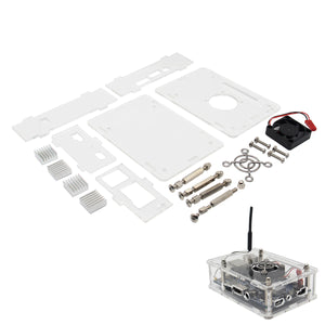 Geekworm Acrylic Case with Cooling Fan, 4PCS Heat Sink Kits