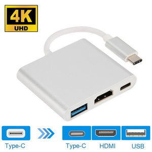 Cwxuan USB 3.1 Type-C to 4K HDMI, USB 3.0, USB-C Adapter