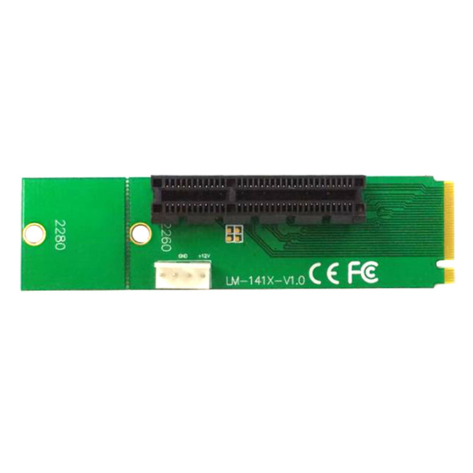 M.2 NGFF to PCI-E X4 Adapter Card - Green