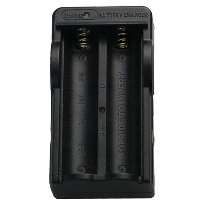 SZFC 18650 Lithium Battery Dual-Slot Charger - Black (US Plugs)