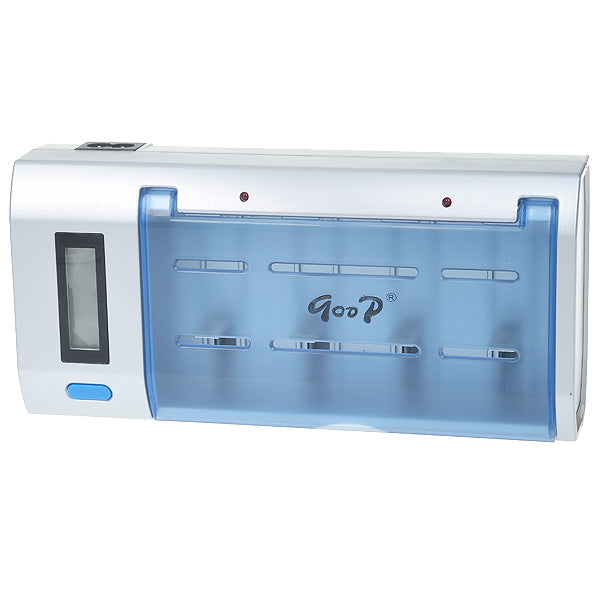 1.5" LCD Universal 4 * AA/AAA/C/D + 2 * 9V Ni-MH/Ni-Cd AC Battery Charger (100~240V)