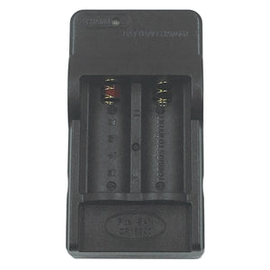 SZFC US Plugs 16340 Lithium Battery Dual Slot Charger - Black