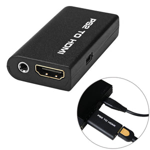 PS2 to HDMI Audio Video AV Adapter with 3.5mm Audio Output - Black