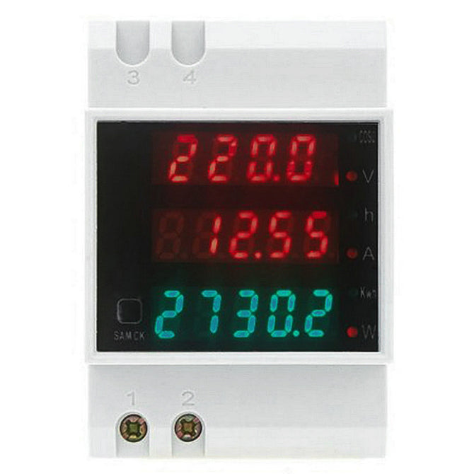 AC 80-300V 100A Digital LED Display Voltage Current Meters - White