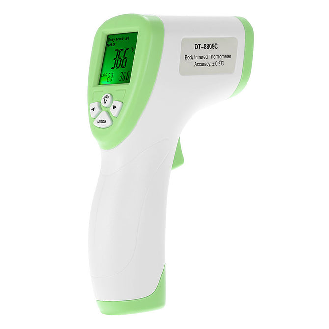 DT-8809C Baby Adult Forehead Non-contact Infrared Body Thermometer - Green