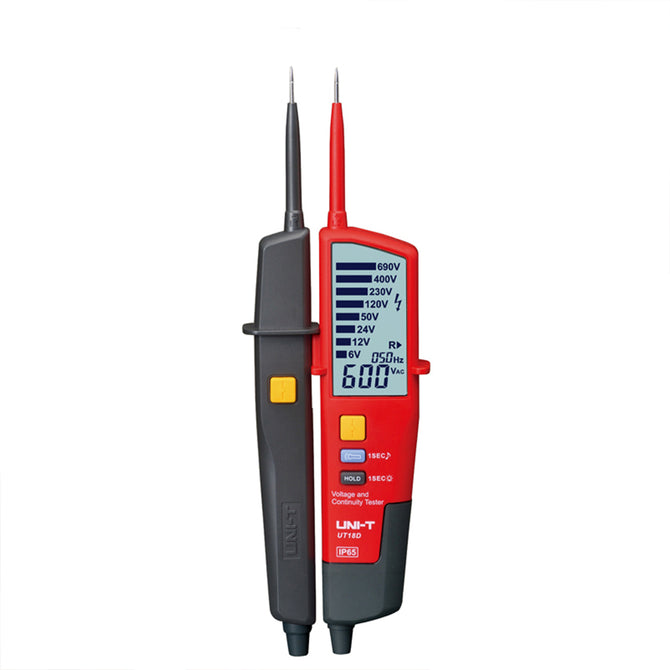 UNI-UT18D Voltage and Continuity Tester - Red, Black