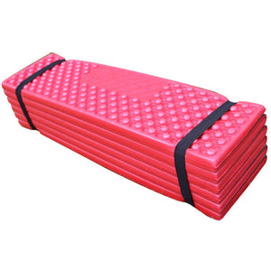 Folding Egg Slot Ultra-light Foam Picnic Mat for Outdoor Camping - Red