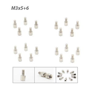 Geekworm 20Pcs M3x5+6 Hex Nickel Plating Brass Spacer Pack