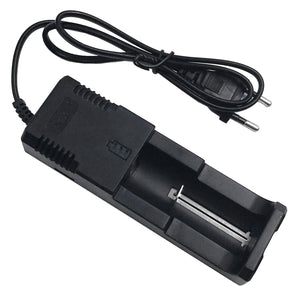 ZHAOYAO 26650 Battery AC Charger with USB Port - Black (EU Plug)