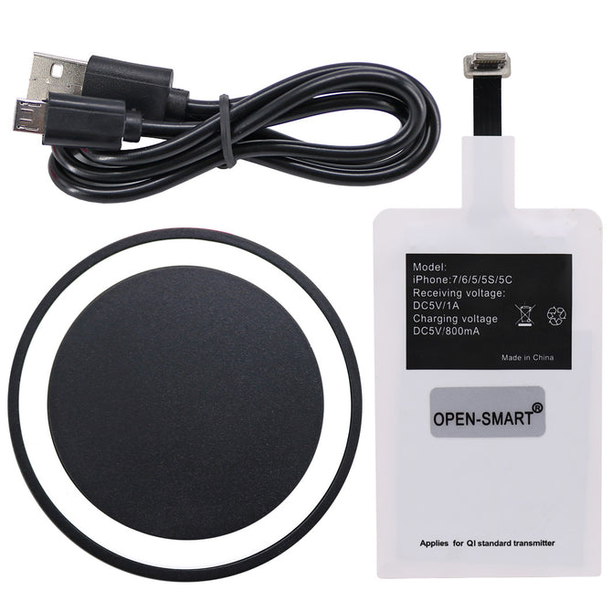 OPEN-SMART Wireless Charger Kit Transmitter + Receiver for IPHONE/IPAD