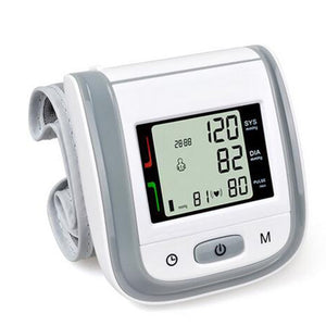 Home Health Care Automatic Wrist Blood Pressure Monitor - Gray