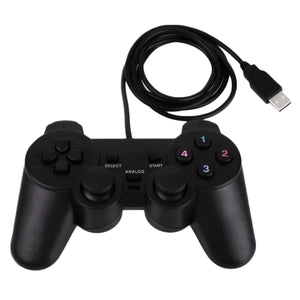 Wired USB Game Gaming Gamepad Joystick for PC Computer Laptop - Black