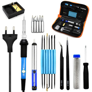 EU Plug 220V 60W Adjustable Temperature Electric Soldering Iron Kit