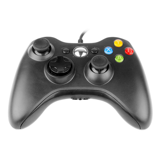 USB Wired Gamepad Controller for Microsoft Xbox 360 WII PS3 Slim PC Windows - Black