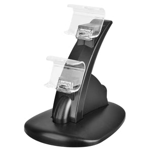 Dual Controllers Charger Charging Dock Stand Station for Sony PlayStation 4 - Black