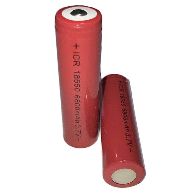 SPO 3.7V 6800mAh 18650 Lithium Battery - Red (2 PCS)