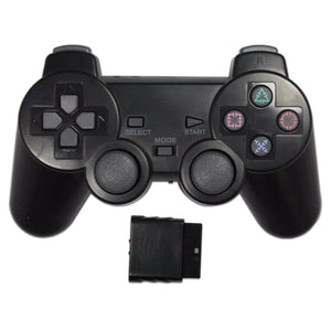 2.4GHz Wireless Gamepad Joystick Controller for PS2 Sony Playstation 2 - Black
