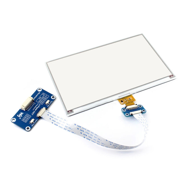 Waveshare 640x384 Three-Color 7.5 Inches E-Ink Display HAT for Raspberry, Arduino, Nucleo (No PI) - Blue