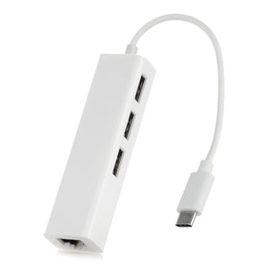 Kitbon USB 3.1 Type-C to 3-Port USB HUB w/ RJ45 Ethernet Adapter