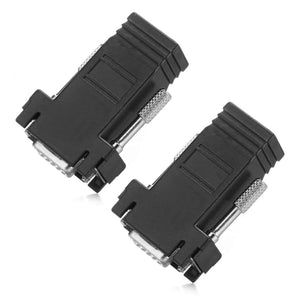 VGA Female to RJ45 Female Adapter Coupler Connector (2 PCS)