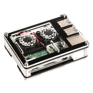9-Layer Acrylic Case Box with Dual Cooling Fan for Raspberry Pi 3/2/B+