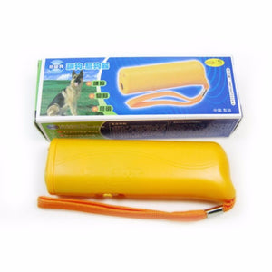 Pets Supply Pet Dog LED Ultrasonic Case Dog Repeller Training Dog Repeller Anti Barking Stop Bark Training Device Trainer Yellow