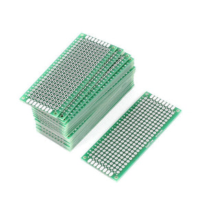3cm x 7cm FR-4 2-Sided Prototype Tinned Universal PCB Circuit Board for DIY - Green (20 PCS)