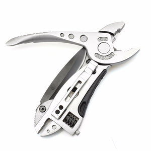 NEWACALOX Multitool Pocket Pliers Knife Screwdriver Set Kit Adjustable Wrench Jaw Spanner Repair Survival Hand Tools 4.5 Inches