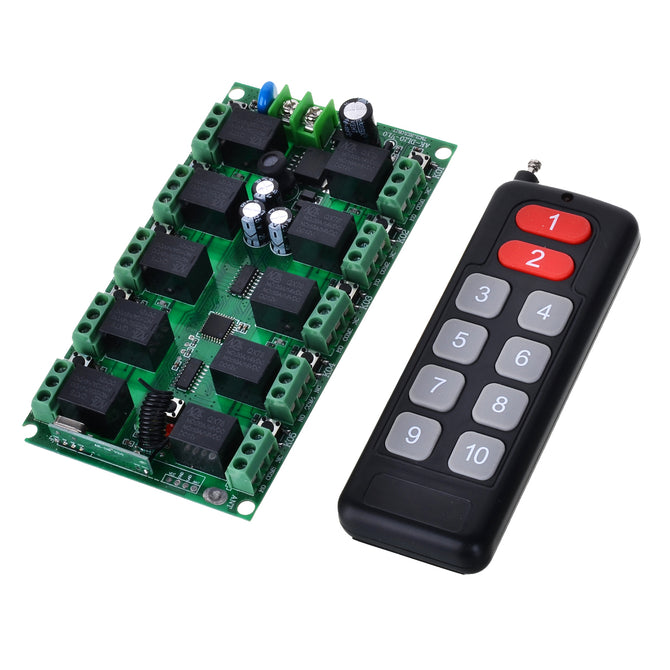 Portable Remote Controller w/ Switch Module for 12V Lamps, Electric Door, Windows, Lifting equipment, Gateway Control
