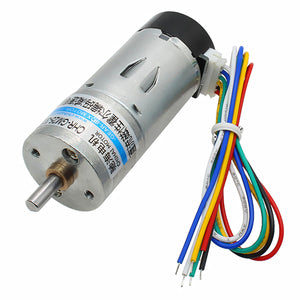 chihaimotor CHR-GM25-370-ABHL DC 6V / 12V Magnetic Holzer Encoder Gear Motor with Protective Shell