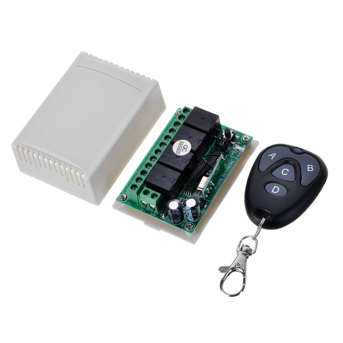 KJ-106-433MHZ-DC12V Four-Way Wireless Electric Switch Remote Controller for Door Garage Gate Car Tailgate
