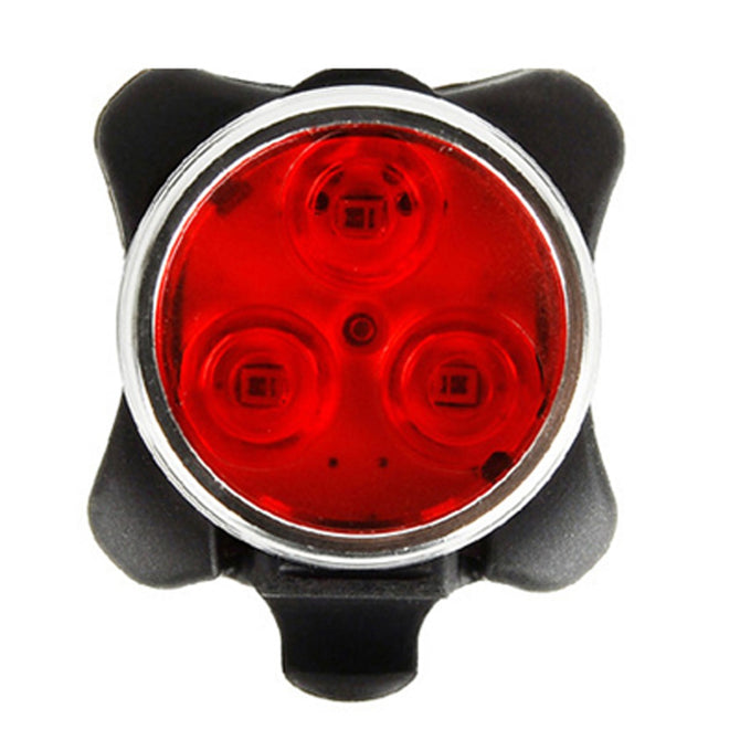 Mini 4-Mode USB Rechargeable LED Bike Bicycle Tail Light Flashlight with Mount, Built-in Battery - Red