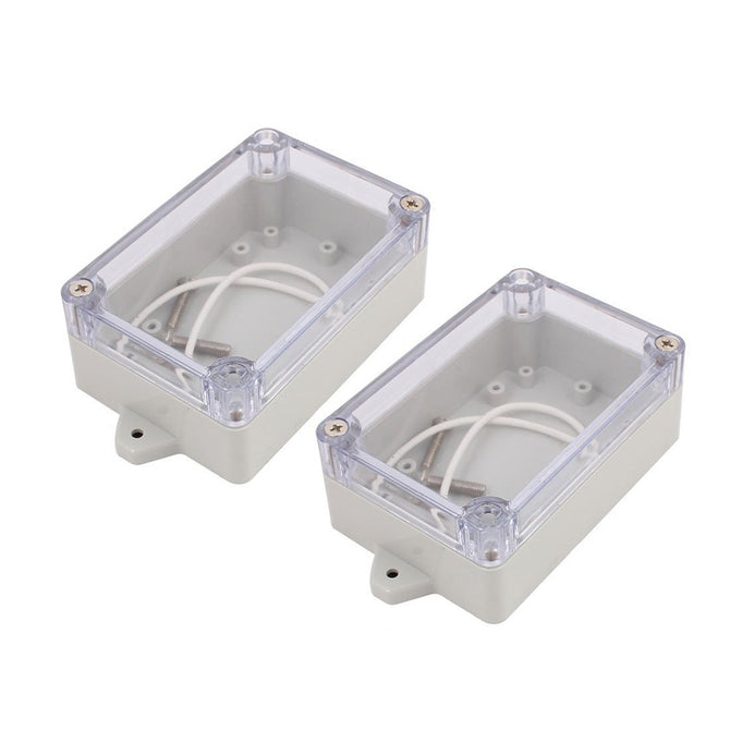 YENISEI 100x68x40mm Transparent Cover Dustproof IP65 Junction Terminal Box Enclosure (2 PCS)