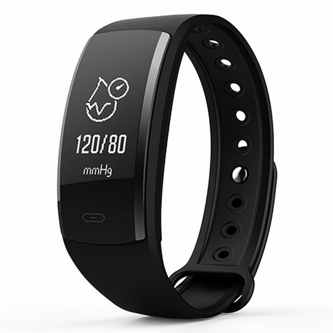 Diggro QS90 Blood Pressure IP67 Smart Bracelet w/ Heart Rate Monitor, Blood Oxygen Monitor, Fitness Tracker for Andriod IOS black