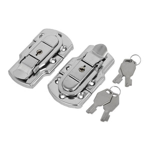 2Pcs 88mm Length Metal Toggle Latch Hasp Locks with 2Pcs Keys for Suitcase Briefcase