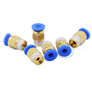ZHAOYAO Pneumatic Quick Plug Hot End Brass 1.75mm Inlet Connector for 3D Printer (6 PCS)