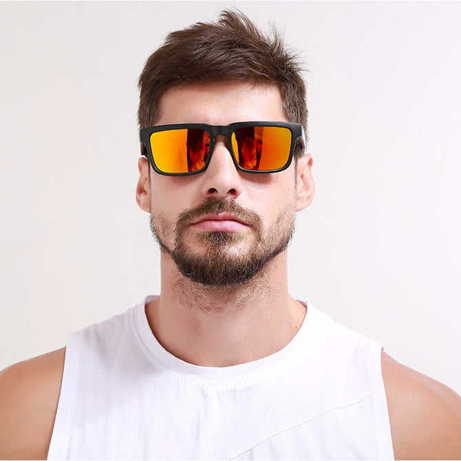KDEAM KD901P Premium Polarized Square HD Lens UV400 Men's Sun Glasses Eyewear, Sport Sunglasses with Case Polarized with Case/C22
