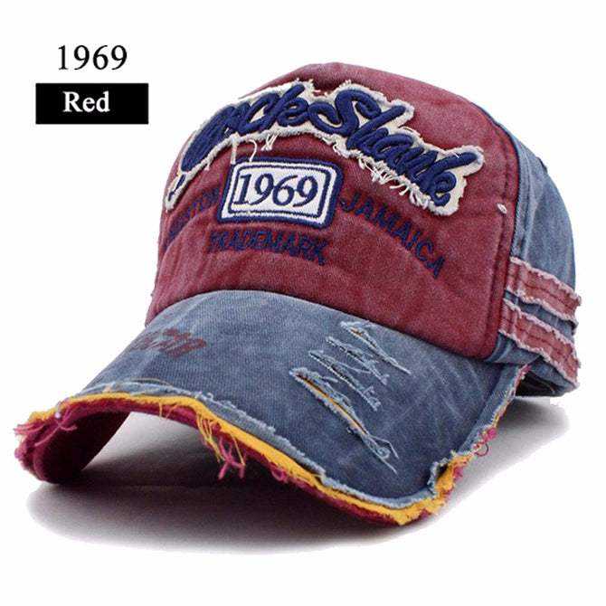 FLB Causal Style Snapback Baseball Cap for Men and Women, Unique Design Casquette Hat for Outdoor Sports 1969 Red
