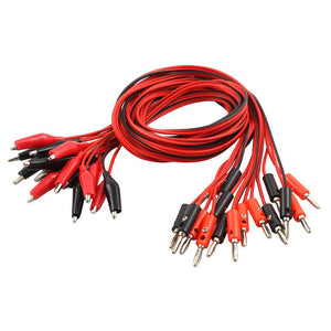 RXDZ Power Supply Double Alligator Clip to Banana Connector Audio Video Test Lead Cable 1M Length 8 Pairs