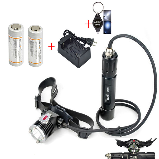 ARCHON DH25 WH31 MAX. 1000 Lumens Cree XM-L U2 Canister Snorkeling Scuba Diving Headlight Kit, Underwater Light